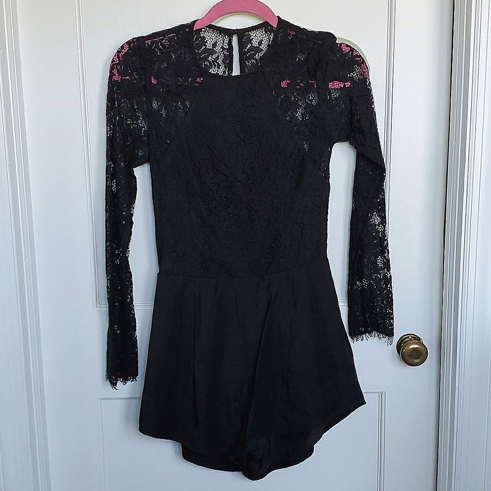 Lace Top Romper